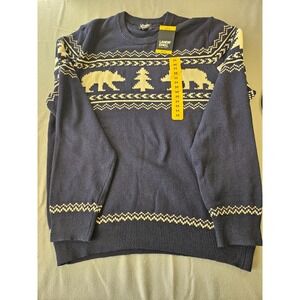 lands end fair isle sweater medium